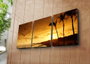 Wallity Reloj de Pared de Lienzo Decorativo 3 Piezas Multicolor